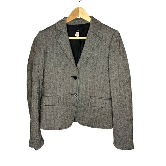 Vintage J Crew Wool Herringbone Blazer size 4 - Picture 1 of 5